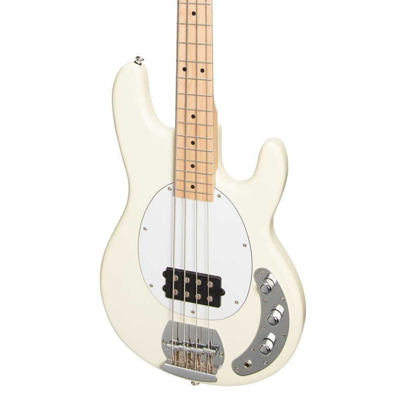-J&D Luthiers 4-String MM-Style Electric Bass Guitar (Vintage White)-Living Music