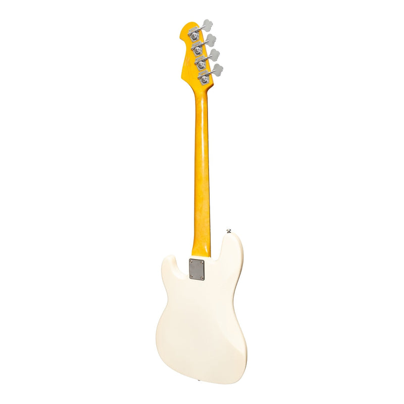 -J&D Luthiers 4-String PB-Style Fretless Electric Bass Guitar (Cream)-Living Music