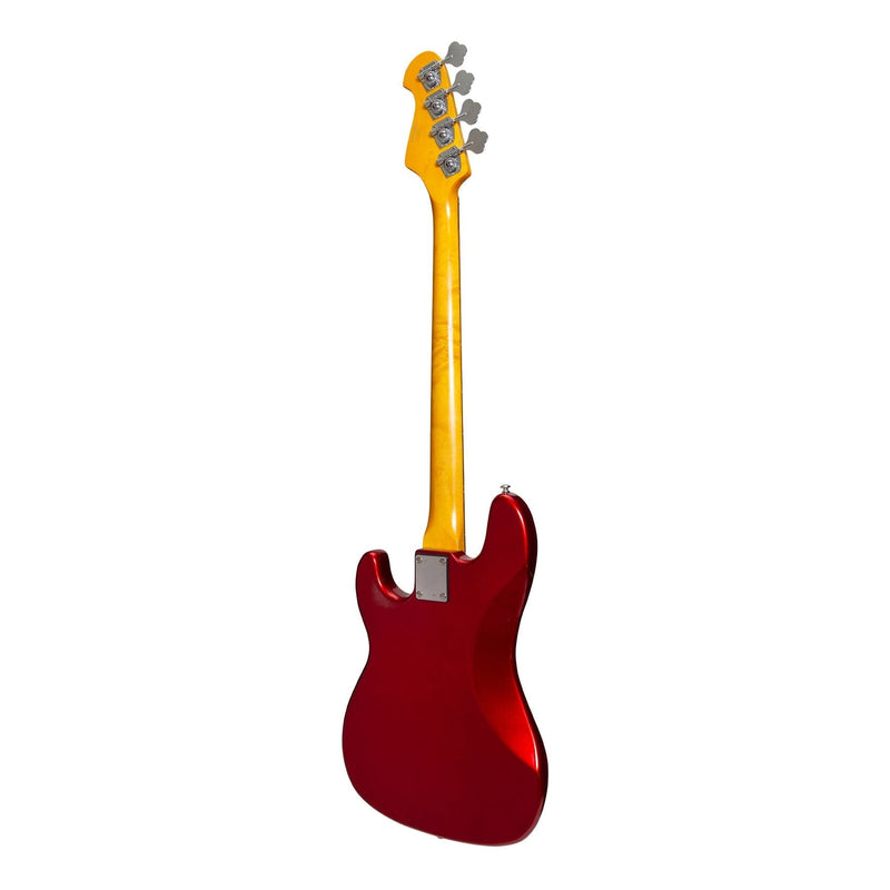 -J&D Luthiers 4-String PB-Style Fretless Electric Bass Guitar (Crimson)-Living Music