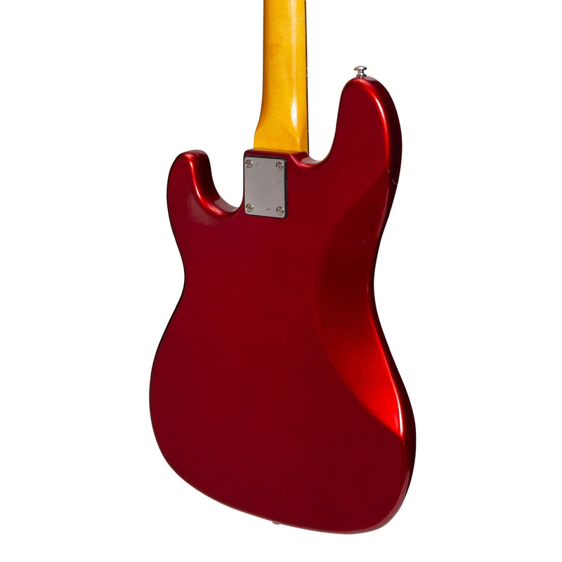 -J&D Luthiers 4-String PB-Style Fretless Electric Bass Guitar (Crimson)-Living Music