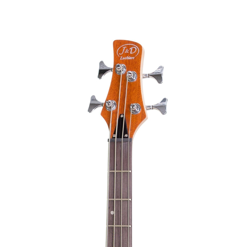 -J&D Luthiers 4-String T-Style Contemporary Active Electric Bass Guitar (Natural Satin)-Living Music