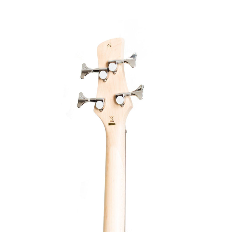 -J&D Luthiers 4-String T-Style Contemporary Active Electric Bass Guitar (Natural Satin)-Living Music