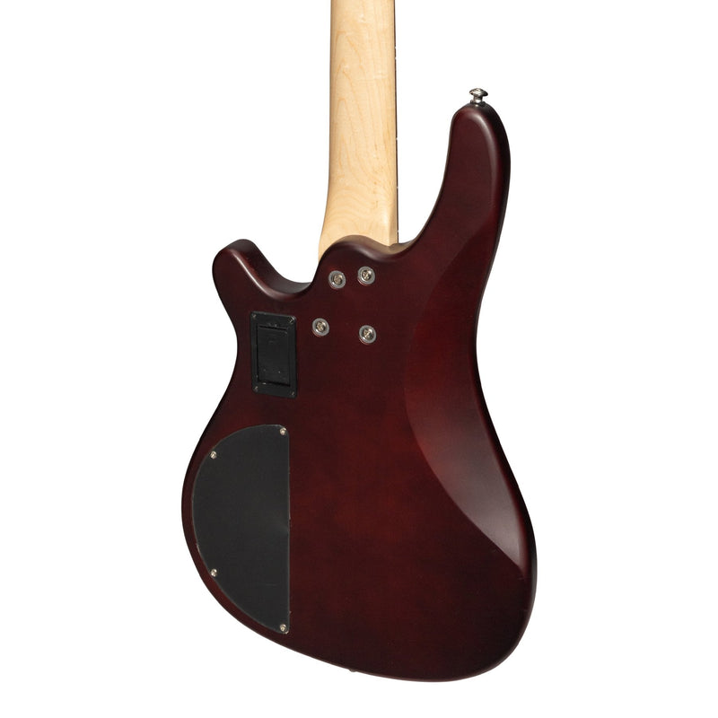 -J&D Luthiers 4-String T-Style Contemporary Active Electric Bass Guitar (Satin Brown Stain)-Living Music