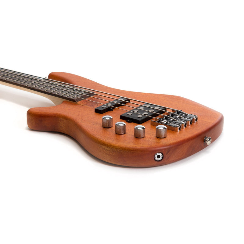 -J&D Luthiers 4-String T-Style Contemporary Active Left Handed Electric Bass Guitar (Natural Satin)-Living Music
