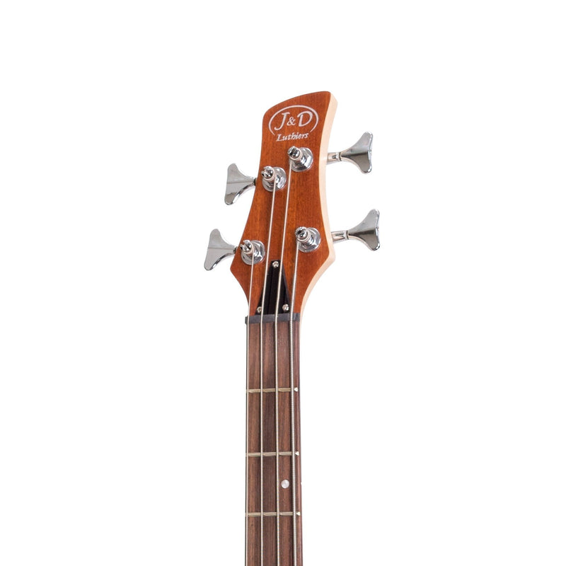 -J&D Luthiers 4-String T-Style Contemporary Active Left Handed Electric Bass Guitar (Natural Satin)-Living Music