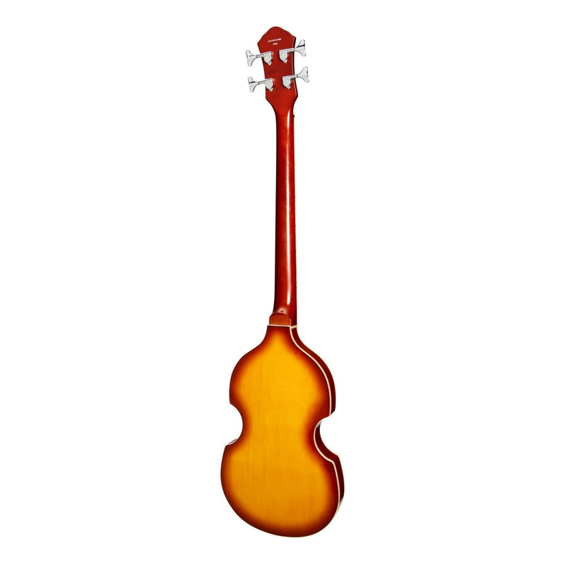 -J&D Luthiers 4-String Violin-Style Electric Bass Guitar (Honey Burst)-Living Music