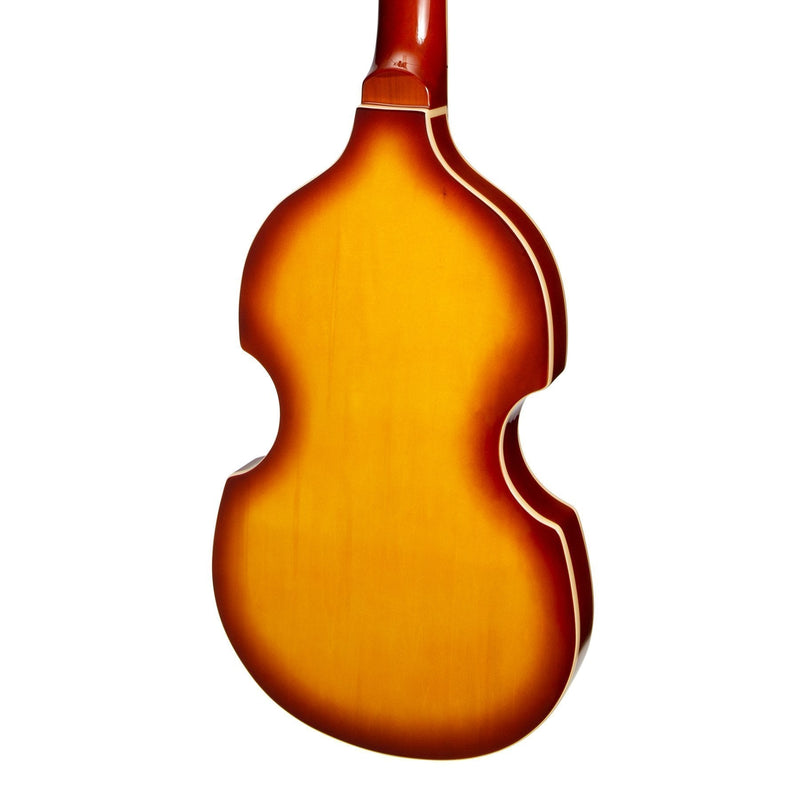JD-BB10-HB-J&D Luthiers 4-String Violin-Style Electric Bass Guitar (Honey Burst)-Living Music