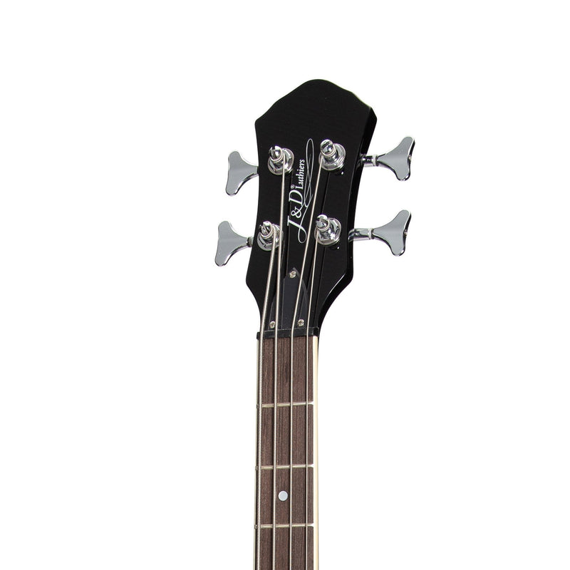 JD-BB10-TSB-J&D Luthiers 4-String Violin-Style Electric Bass Guitar (Tobacco Sunburst)-Living Music