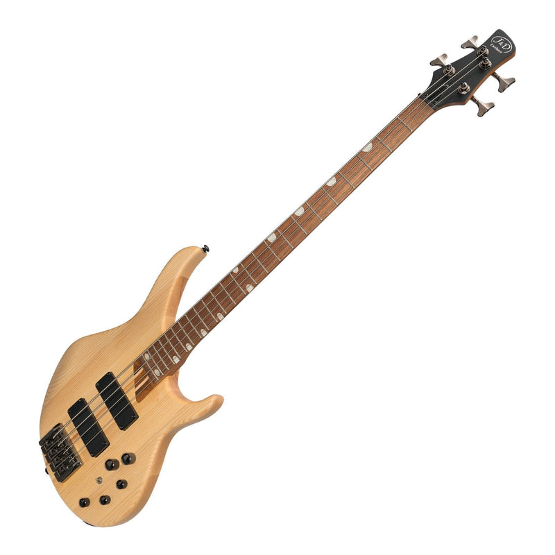 -J&D Luthiers '48 Series' 4-String Contemporary Active Electric Bass Guitar (Natural Satin)-Living Music
