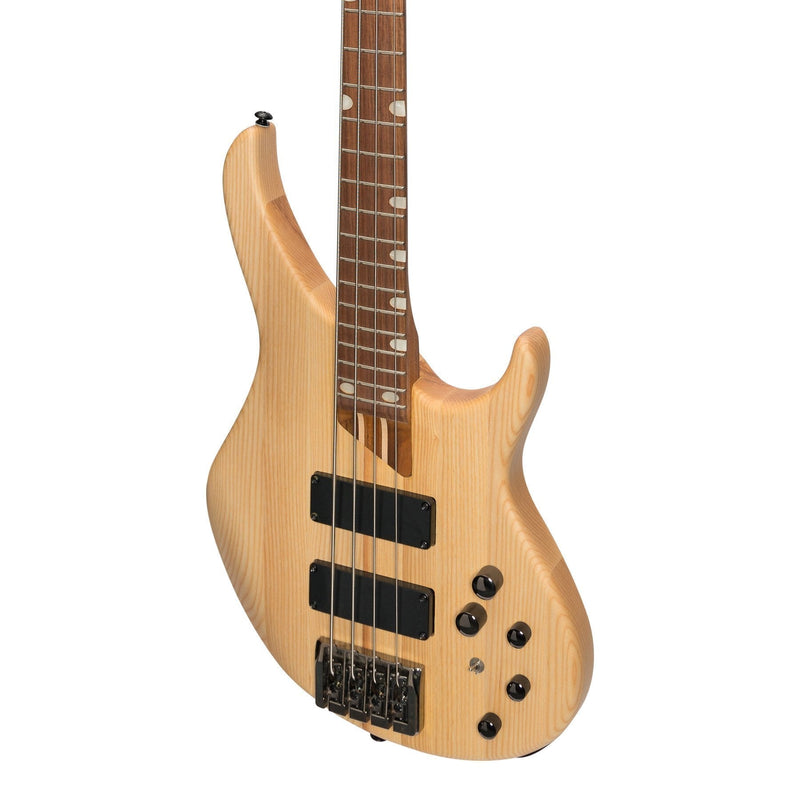 JD-4800-ASH-J&D Luthiers '48 Series' 4-String Contemporary Active Electric Bass Guitar (Natural Satin)-Living Music