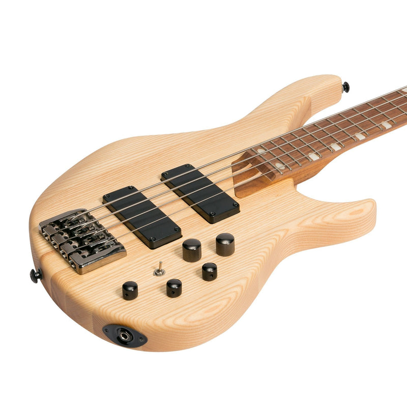 JD-4800-ASH-J&D Luthiers '48 Series' 4-String Contemporary Active Electric Bass Guitar (Natural Satin)-Living Music