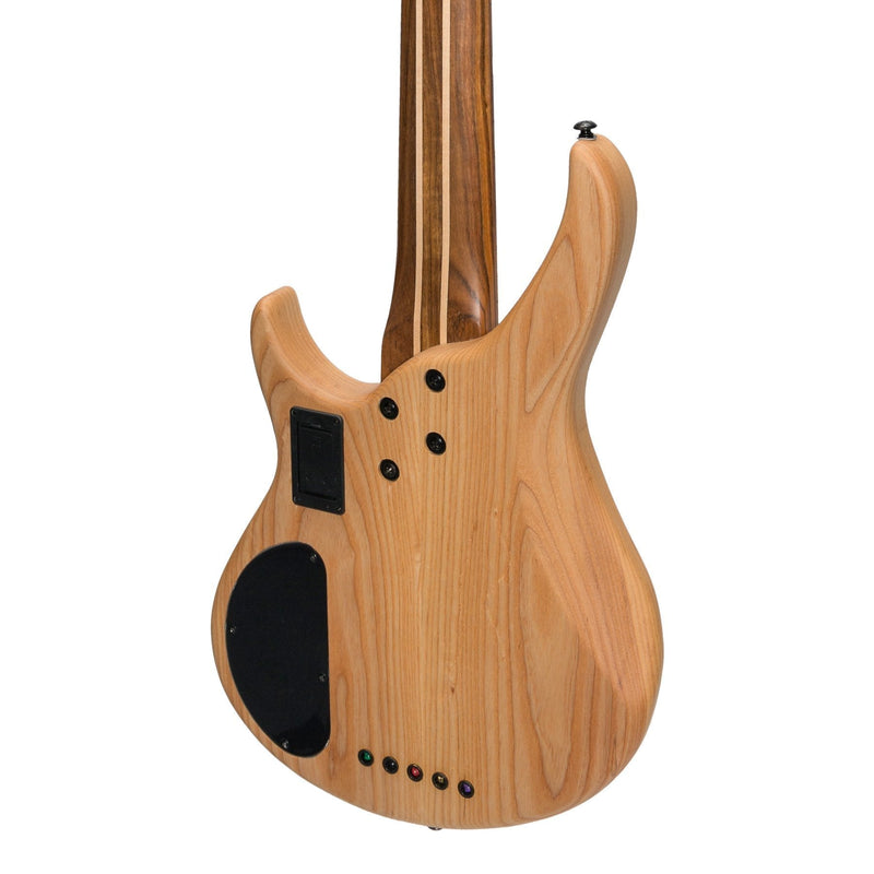 -J&D Luthiers '48 Series' 5-String Contemporary Active Electric Bass Guitar (Natural Satin)-Living Music