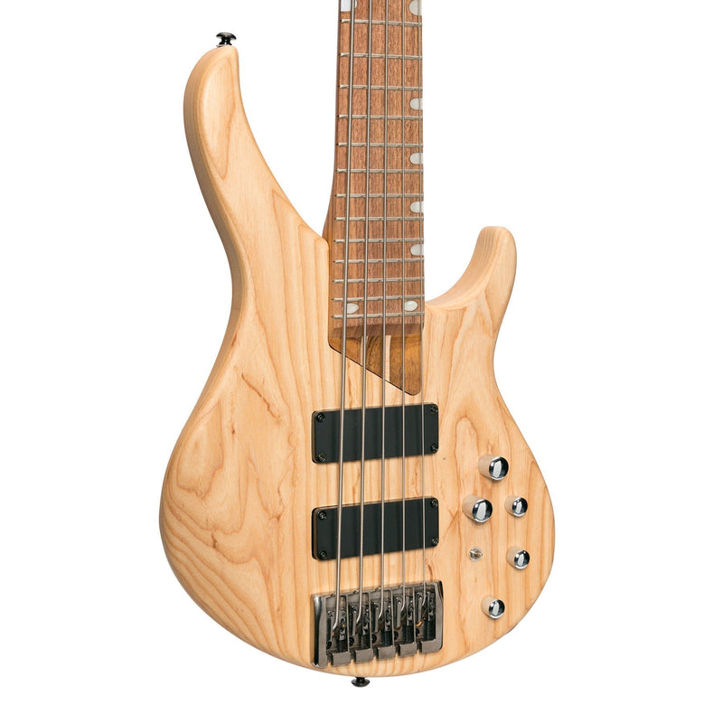 JD-4805-ASH-J&D Luthiers '48 Series' 5-String Contemporary Active Electric Bass Guitar (Natural Satin)-Living Music