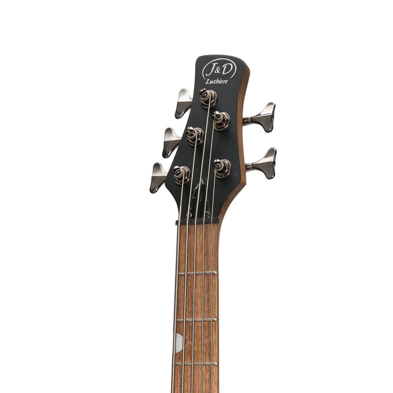 -J&D Luthiers '48 Series' 5-String Contemporary Active Electric Bass Guitar (Natural Satin)-Living Music