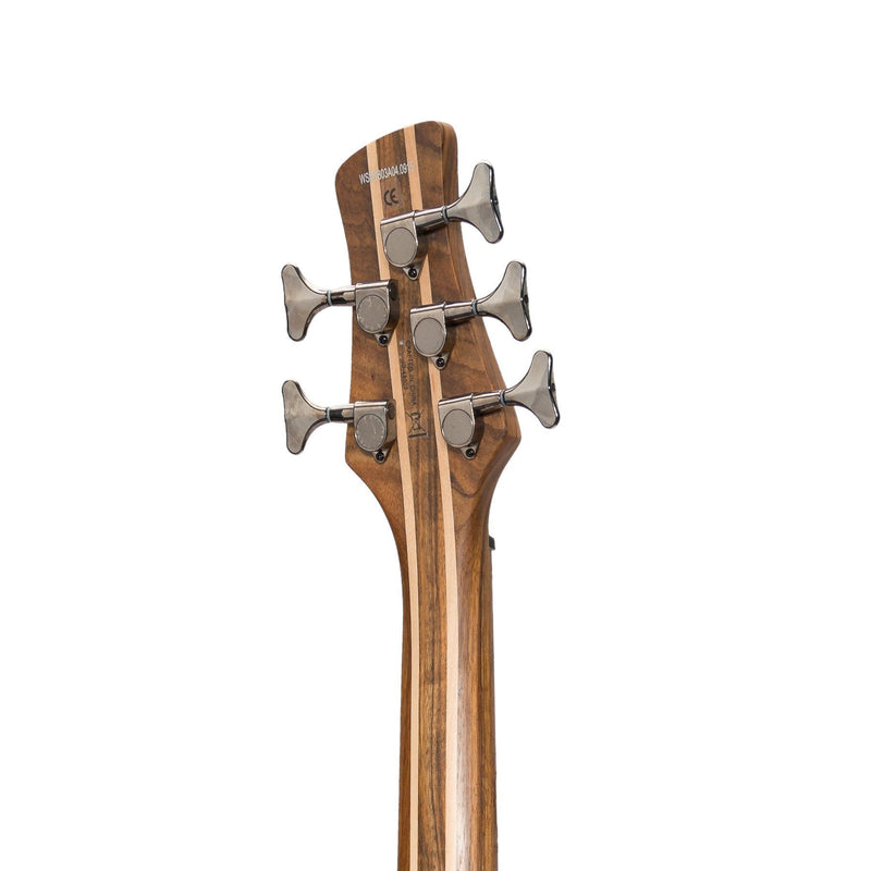 -J&D Luthiers '48 Series' 5-String Contemporary Active Electric Bass Guitar (Natural Satin)-Living Music