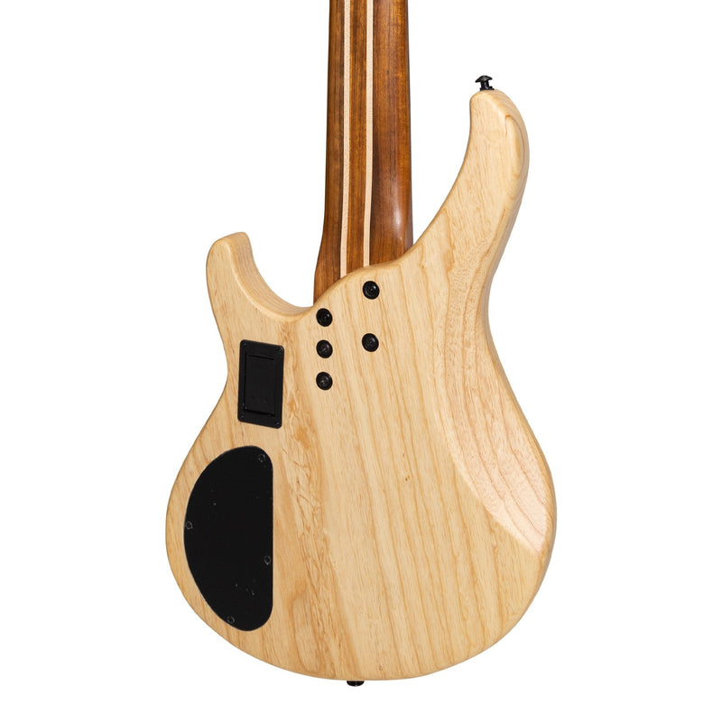 -J&D Luthiers '48 Series' 6-String Contemporary Active Electric Bass Guitar (Natural Satin)-Living Music