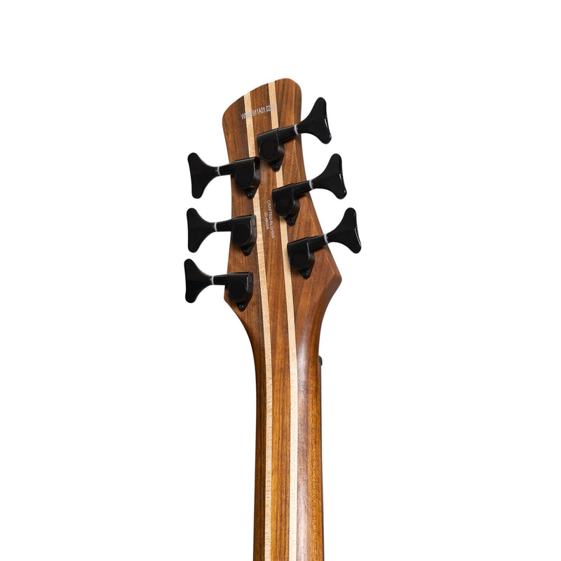 -J&D Luthiers '48 Series' 6-String Contemporary Active Electric Bass Guitar (Natural Satin)-Living Music