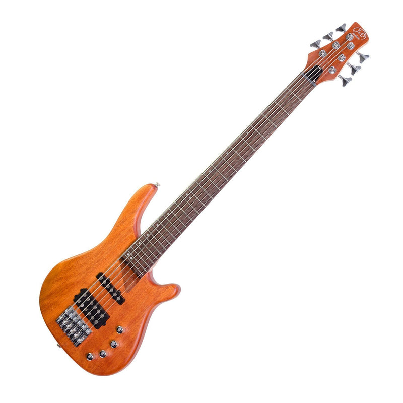 JD-RM6-NST-J&D Luthiers 6-String T-Style Contemporary Active Bass Guitar (Natural Satin)-Living Music