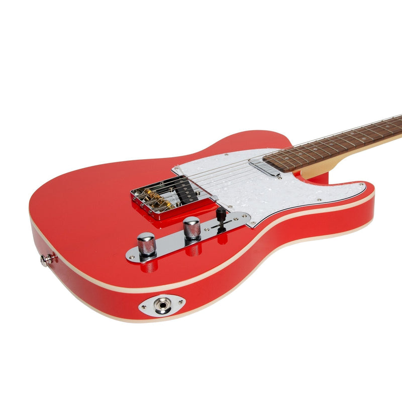 JD-TLAP-RED-J&D Luthiers Custom TE-Style Electric Guitar (Red)-Living Music