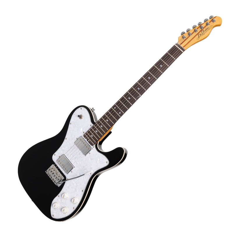 JD-TL12-BLK-J&D Luthiers Deluxe TE-Style Electric Guitar (Black)-Living Music
