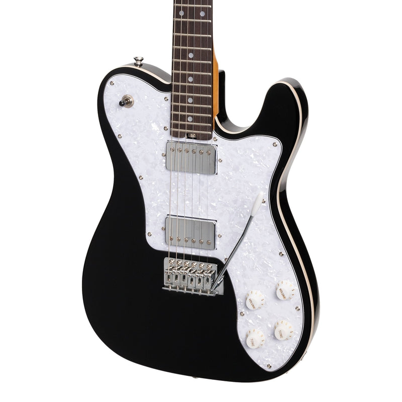 JD-TL12-BLK-J&D Luthiers Deluxe TE-Style Electric Guitar (Black)-Living Music