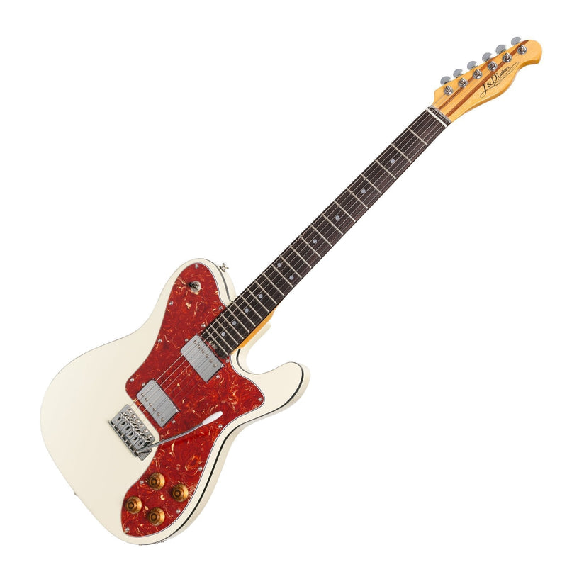 -J&D Luthiers Deluxe TE-Style Electric Guitar (Ivory)-Living Music