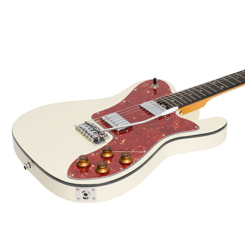 -J&D Luthiers Deluxe TE-Style Electric Guitar (Ivory)-Living Music