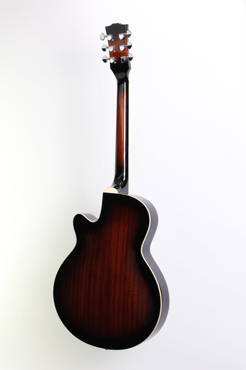 JD-AG20CE-VSB-SPEC-J&D Luthiers Hollow Body Archtop Cutaway Electric Guitar (Vintage Sunburst)-Living Music
