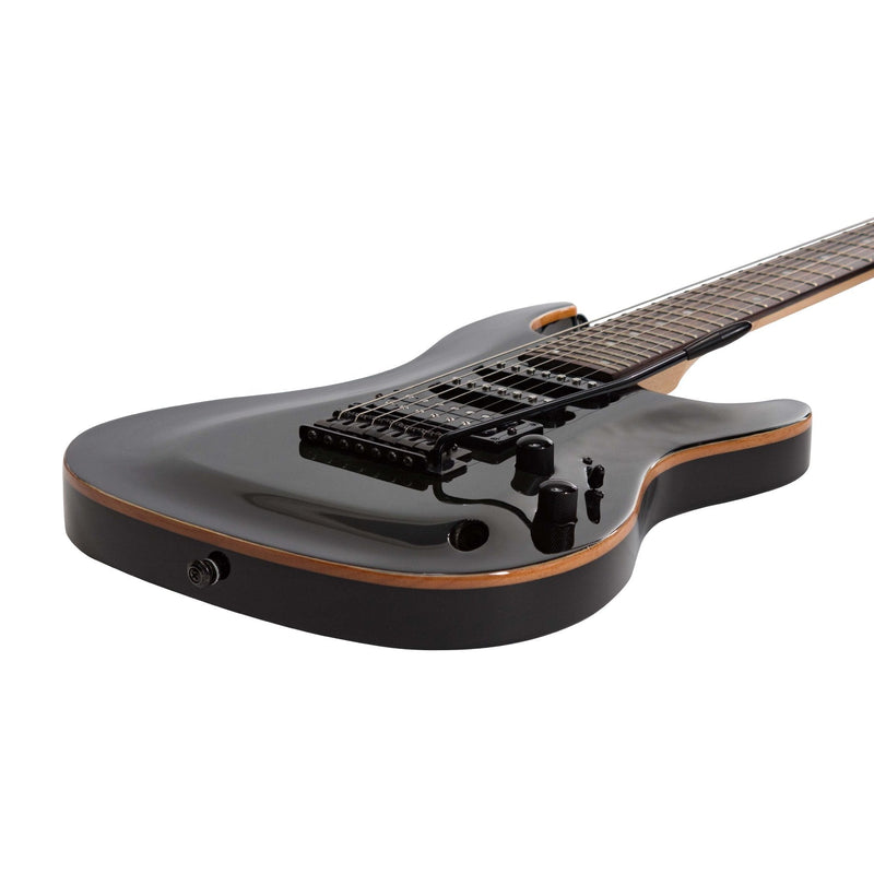 JD-IE97-TBK-J&D Luthiers IE9 7-String Contemporary Electric Guitar (Transparent Black)-Living Music