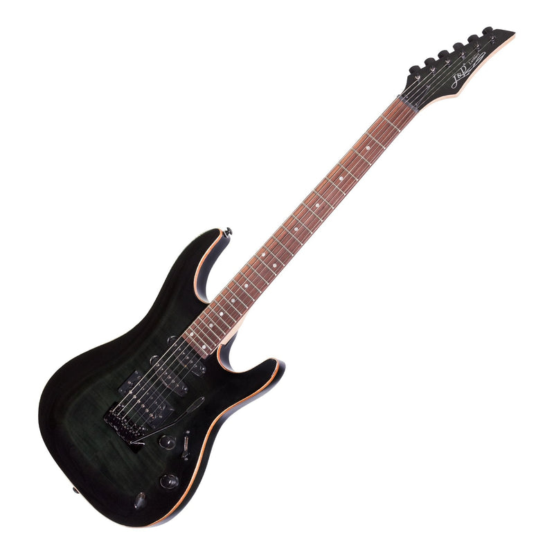JD-IE9-TBK-J&D Luthiers IE9 Contemporary Electric Guitar (Transparent Black)-Living Music