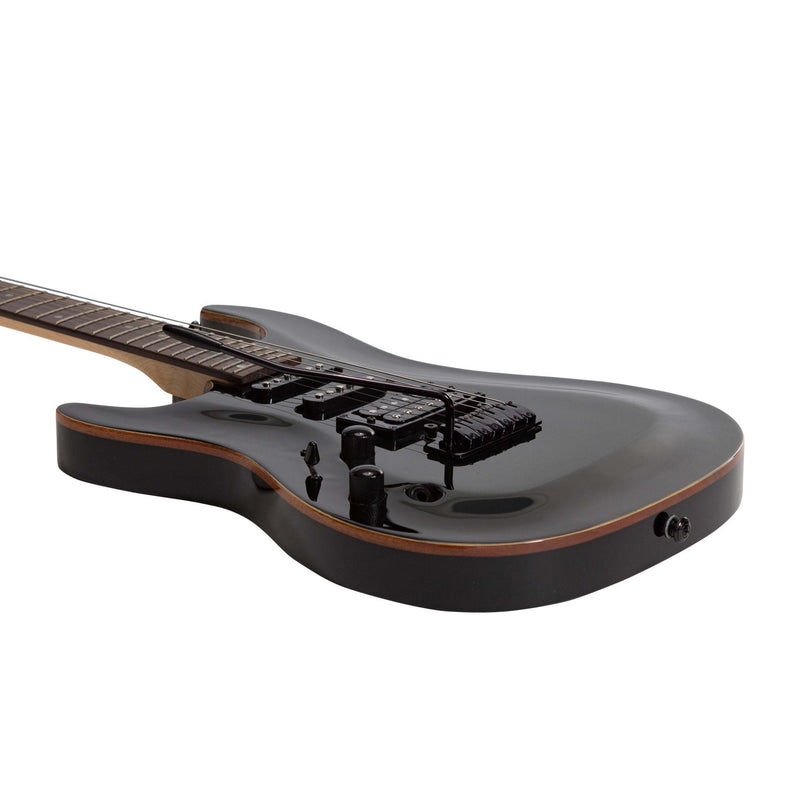 -J&D Luthiers IE9 Contemporary Left Handed Electric Guitar (Transparent Black)-Living Music