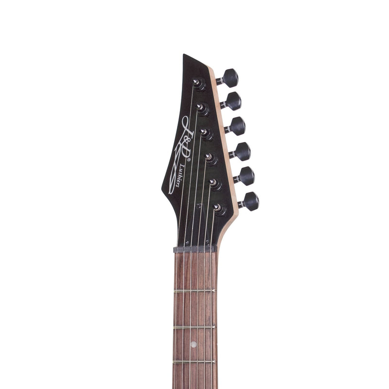 JD-IE9L-TBK-J&D Luthiers IE9 Contemporary Left Handed Electric Guitar (Transparent Black)-Living Music