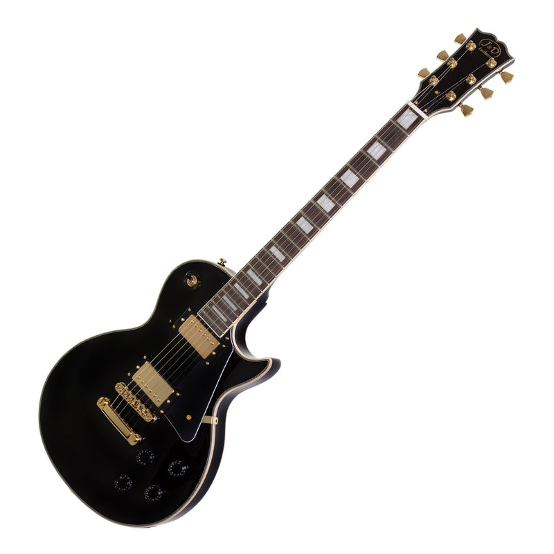 JD-DLC-BLK-J&D Luthiers LP-Custom Style Electric Guitar (Black)-Living Music