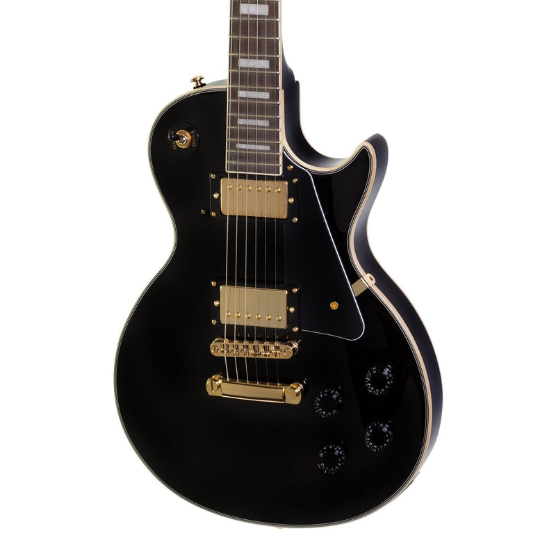 -J&D Luthiers LP-Custom Style Electric Guitar (Black)-Living Music