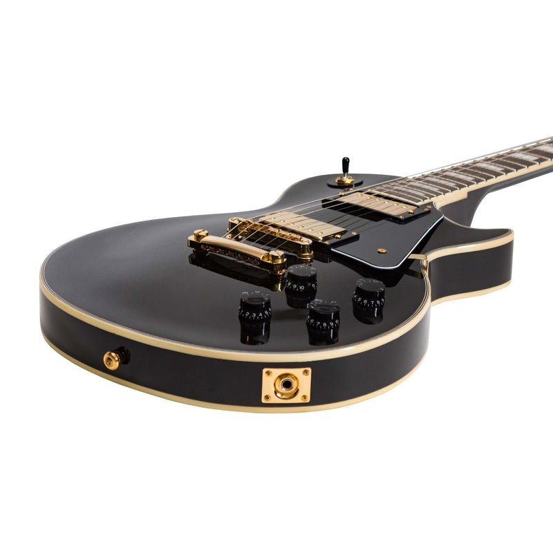 -J&D Luthiers LP-Custom Style Electric Guitar (Black)-Living Music