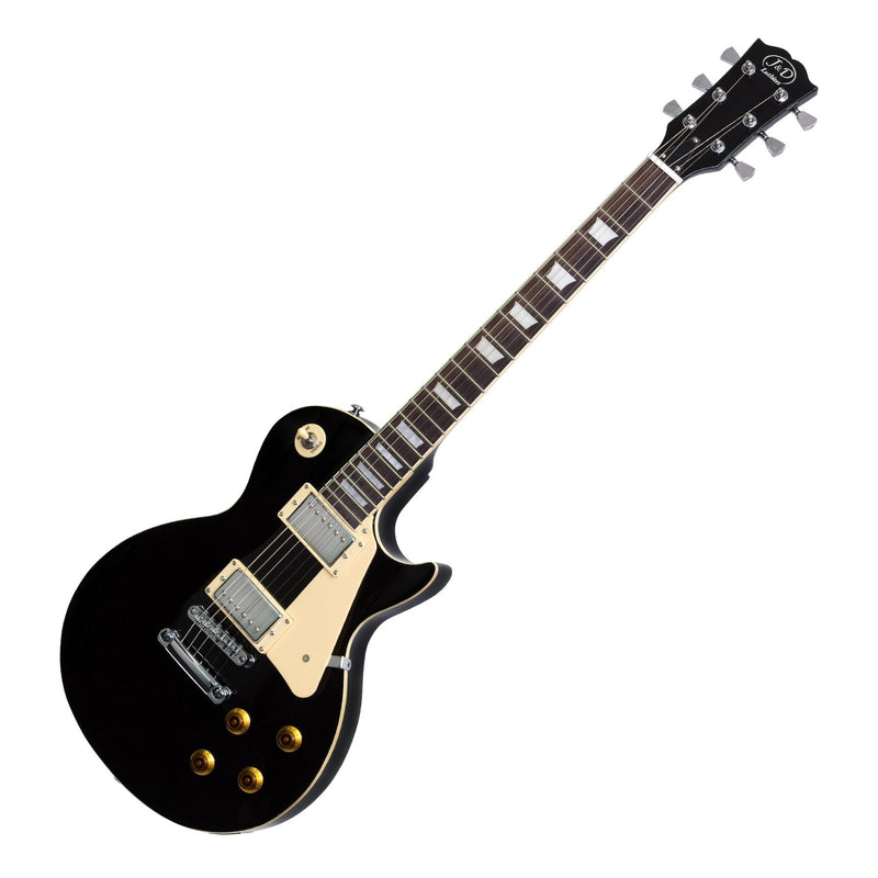 -J&D Luthiers LP-Style Electric Guitar (Black)-Living Music