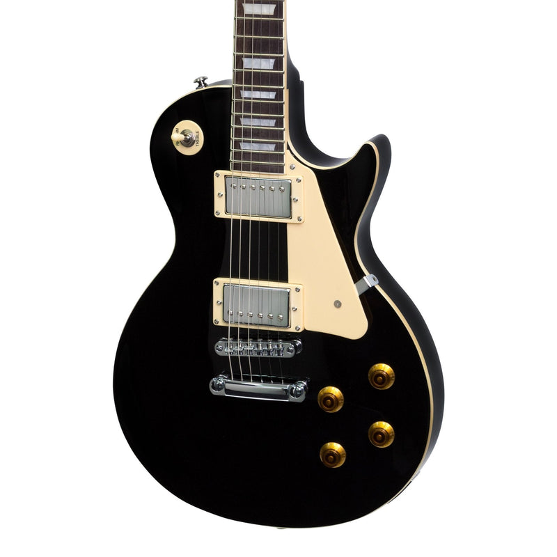 -J&D Luthiers LP-Style Electric Guitar (Black)-Living Music