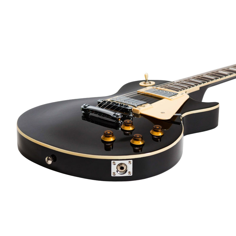 JD-DLP-BLK-J&D Luthiers LP-Style Electric Guitar (Black)-Living Music