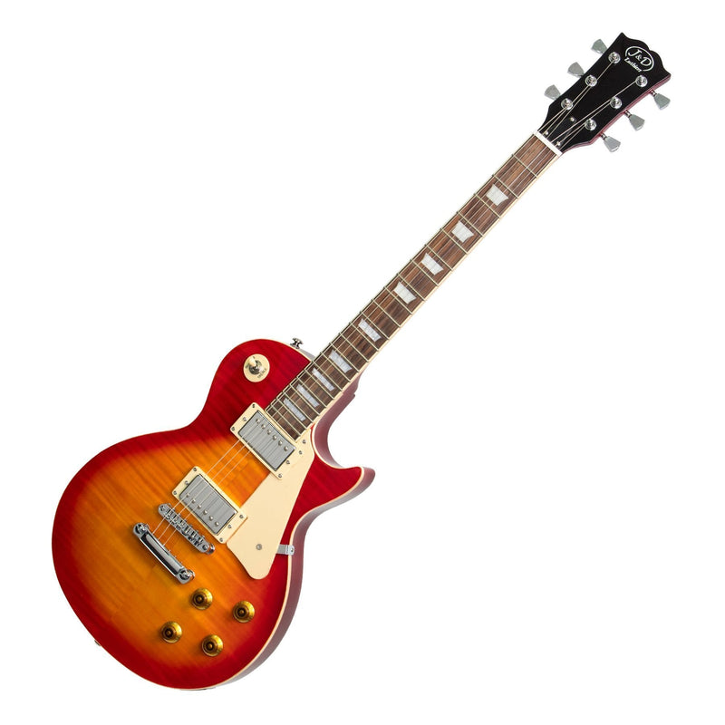 JD-DLP-CSB-J&D Luthiers LP-Style Electric Guitar (Cherry Sunburst)-Living Music