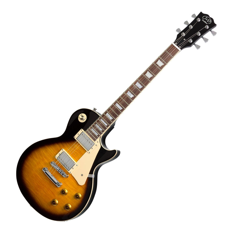 -J&D Luthiers LP-Style Electric Guitar (Vintage Sunburst)-Living Music