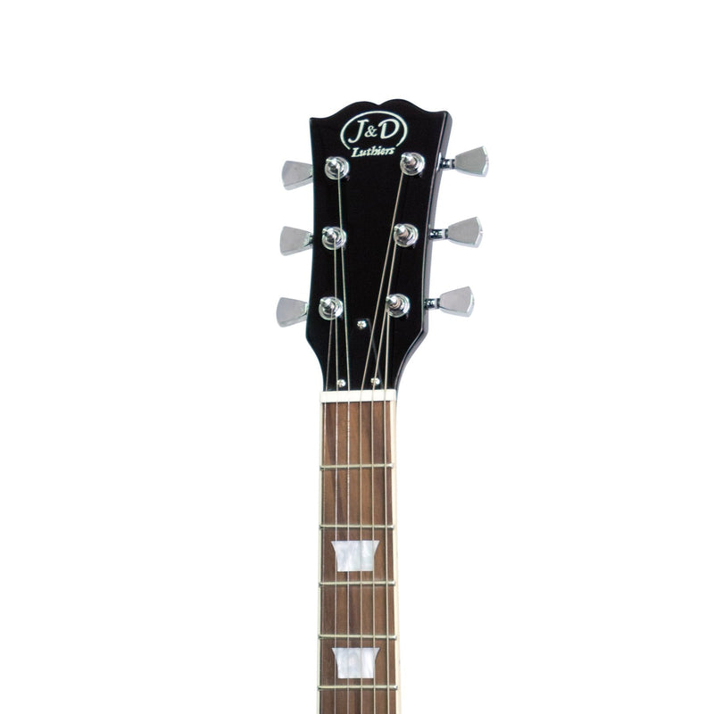 -J&D Luthiers LP-Style Left Handed Electric Guitar (Black)-Living Music