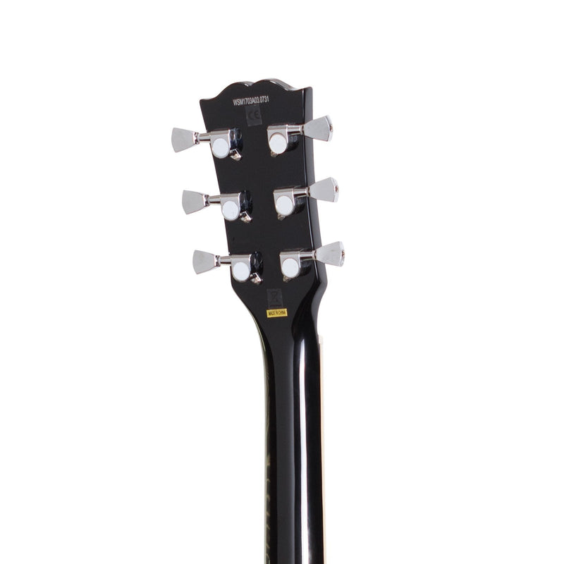 -J&D Luthiers LP-Style Left Handed Electric Guitar (Black)-Living Music