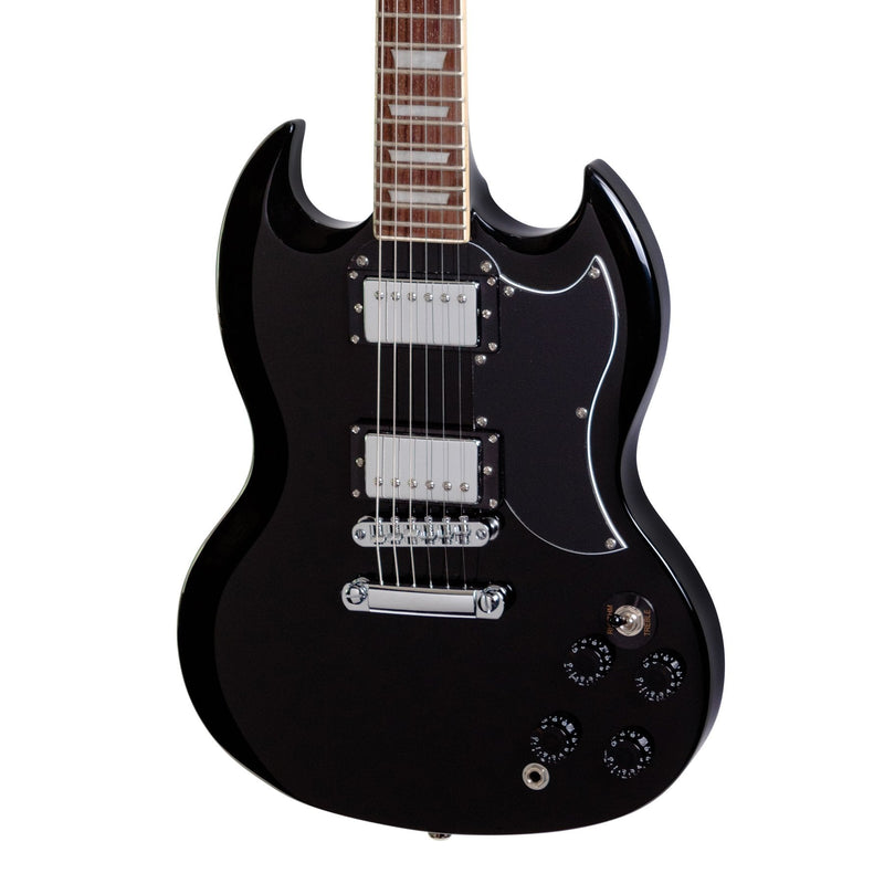 JD-DSG-BLK-J&D Luthiers SG-Style Electric Guitar (Black)-Living Music