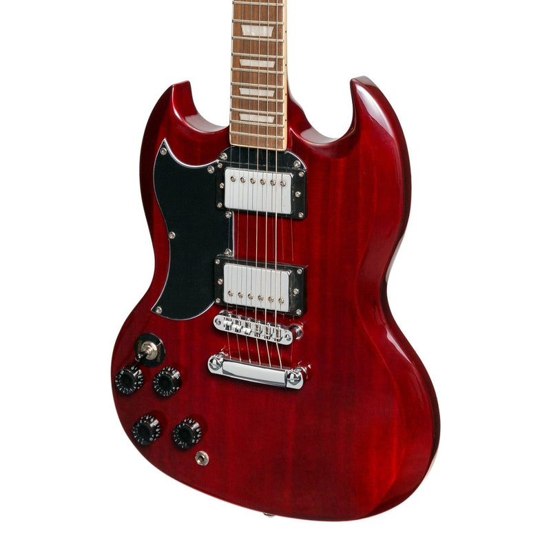 JD-DSGL-CH-J&D Luthiers SG-Style Left Handed Electric Guitar (Cherry)-Living Music