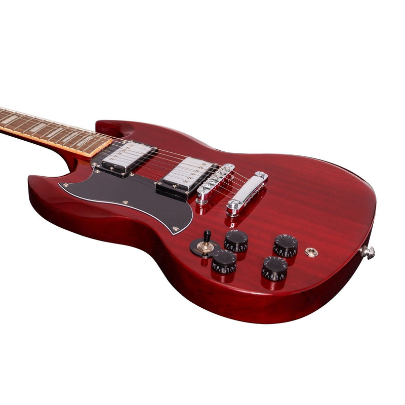 JD-DSGL-CH-J&D Luthiers SG-Style Left Handed Electric Guitar (Cherry)-Living Music