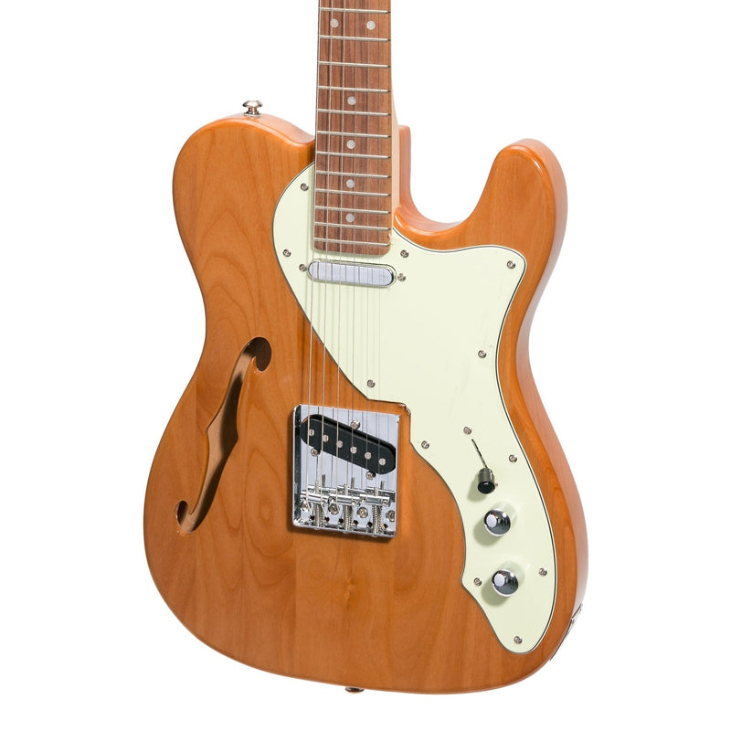 JD-DTLSH-NGL-J&D Luthiers Thinline TE-Style Electric Guitar (Natural Gloss)-Living Music