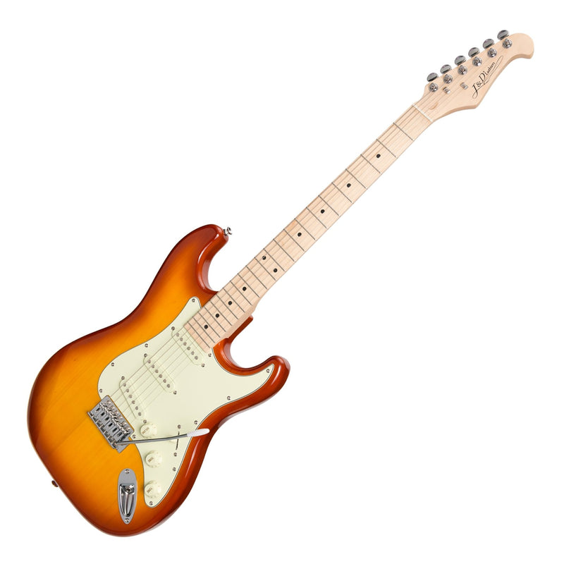 JD-ST11-HB-J&D Luthiers Traditional ST-Style Electric Guitar (Honeyburst)-Living Music