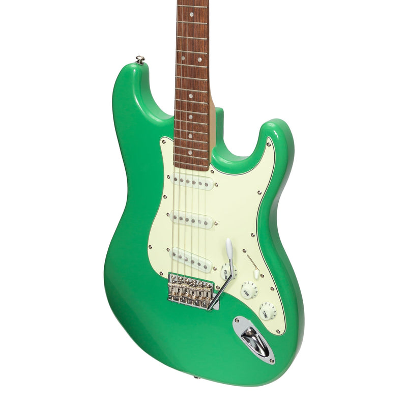 -J&D Luthiers Traditional ST-Style Electric Guitar (Surf Green)-Living Music