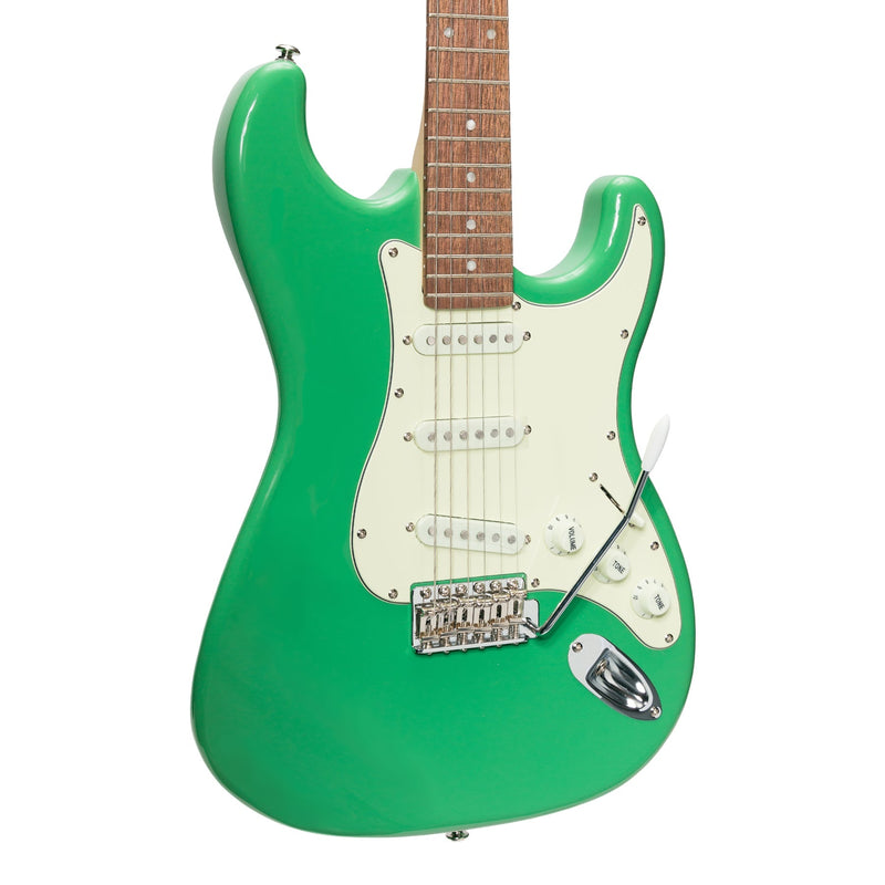 -J&D Luthiers Traditional ST-Style Electric Guitar (Surf Green)-Living Music