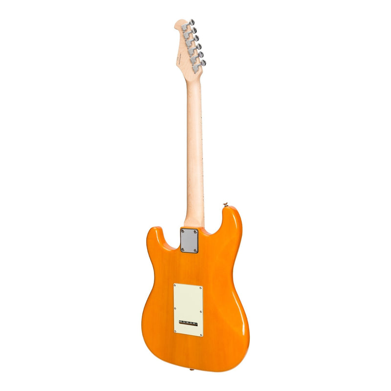 -J&D Luthiers Traditional ST-Style Electric Guitar (Transparent Amber)-Living Music